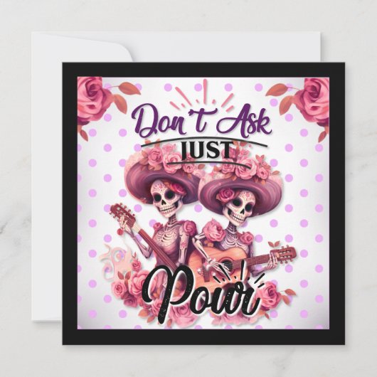 Cartes Pour Fêtes Annuelles Crâne pourpre et joli sucre (Devant)