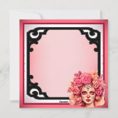 Cartes Pour Fêtes Annuelles Crâne rose et joli sucre (Dos)