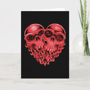 Cartes Pour Fêtes Annuelles Crânes de coeur