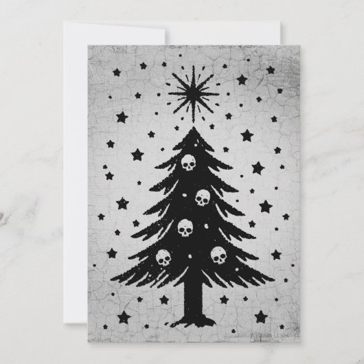 Cartes Pour Fêtes Annuelles Crânes Pour Arbre De Noël (Devant)