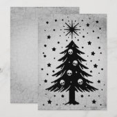 Cartes Pour Fêtes Annuelles Crânes Pour Arbre De Noël (Devant / Derrière)