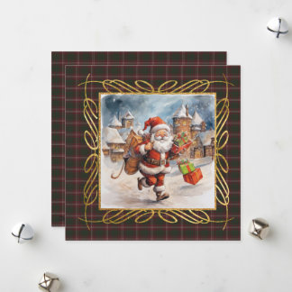 Cartes Pour Fêtes Annuelles Crawford Modern Scottish Tartan Christmas 