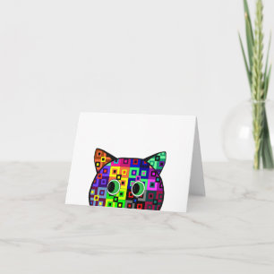 Cartes Pour Fêtes Annuelles Crazy Quilt Chat