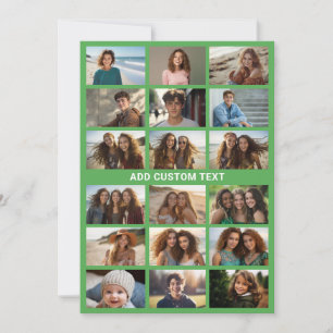 Cartes Pour Fêtes Annuelles créateur de collage photo de 18 - avec 1 ligne de