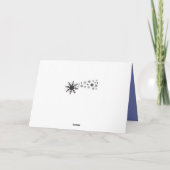 Cartes Pour Fêtes Annuelles Créative Bleu Composé Flacons de neige Comet Graph (Dos)