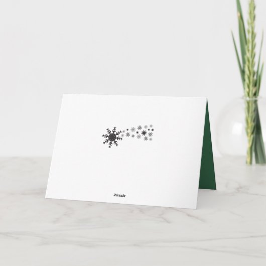 Cartes Pour Fêtes Annuelles Créative Vert Composé Flacons de neige Composé Com (Dos)