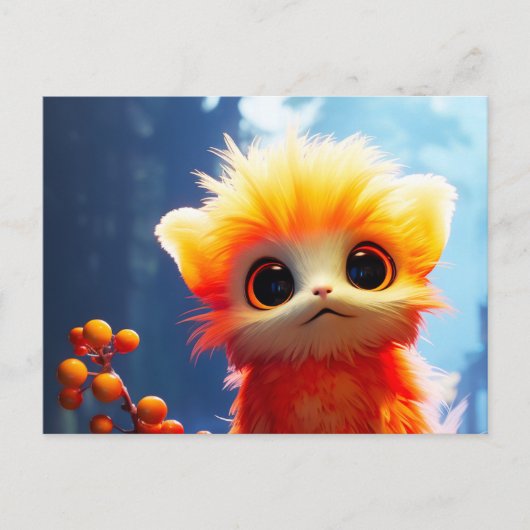 Cartes Pour Fêtes Annuelles Créature orange (Devant)