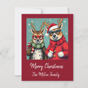Cartes Pour Fêtes Annuelles Créatures de Noël déguisées