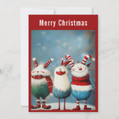 Cartes Pour Fêtes Annuelles Créatures de Noël irrégulières (Devant)