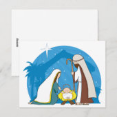 Cartes Pour Fêtes Annuelles Crèche (Devant / Derrière)