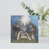 Cartes Pour Fêtes Annuelles Crèche de Noël Nuit silencieuse, Sainte Nuit (Debout devant)