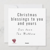 Cartes Pour Fêtes Annuelles Crèche de Noël Nuit silencieuse, Sainte Nuit (Dos)