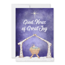 Crèche rustique avec photo au verso