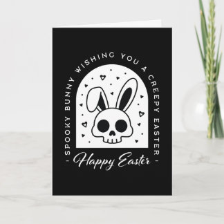 Cartes Pour Fêtes Annuelles Creepy Happy Easter bunny skull gothic aesthetic