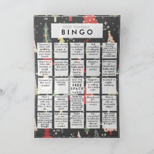 Cartes Pour Fêtes Annuelles Créer Un Bingo Pandémique 2021 Funny Photo Noël