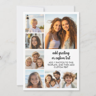 Cartes Pour Fêtes Annuelles Créer un collage de photos personnalisé avec 7 pho