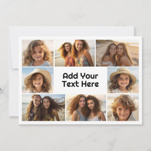 Cartes Pour Fêtes Annuelles Créer un collage photo moderne simple avec 8 photo
