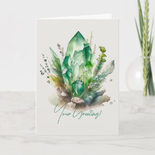 Cartes Pour Fêtes Annuelles Créez vos propres cristaux vert émeraude
