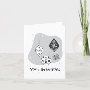 Cartes Pour Fêtes Annuelles Créez vos propres flocons de neige et Baubles Noël