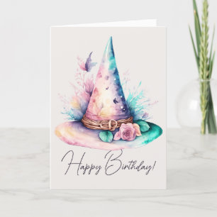 Cartes Pour Fêtes Annuelles Créez votre propre Casquette de sorcière fleurie R