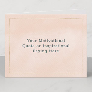 Cartes Pour Fêtes Annuelles Créez Votre Propre Citation Motivation Rose Pâle O