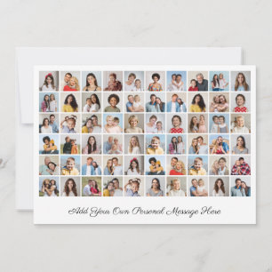 Cartes Pour Fêtes Annuelles Créez Votre Propre Collage de 60 Photos Ajoutez Vo