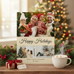 Cartes Pour Fêtes Annuelles Créez votre propre collage de photos Fond jaune<br><div class="desc">Partagez la joie de votre année avec un précieux souvenir du Christmas Cluster. Cette élégante carte de Noël en forme de collage photo entièrement personnalisable est le moyen idéal de mettre en valeur vos moments de famille préférés, d'une seule photo chérie à une grille festive de plusieurs photos résumant l'année....</div>