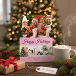 Cartes Pour Fêtes Annuelles Créez votre propre collage de photos Fond violet<br><div class="desc">Partagez la joie de votre année avec un précieux souvenir du Christmas Cluster. Cette élégante carte de Noël avec un collage de photos entièrement personnalisable est le moyen idéal de mettre en valeur vos moments de famille préférés, d'une seule photo chérie à une grille festive de plusieurs photos pour une...</div>