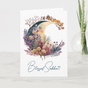 Cartes Pour Fêtes Annuelles Créez Votre Propre Croissant de Lune Floral Mystiq