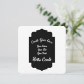 Cartes Pour Fêtes Annuelles Créez votre propre forme de style rétro (Debout devant)