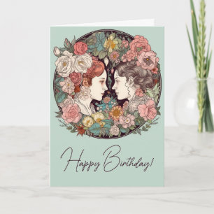 Cartes Pour Fêtes Annuelles Créez votre propre Gemini Zodiac Art Nouveau
