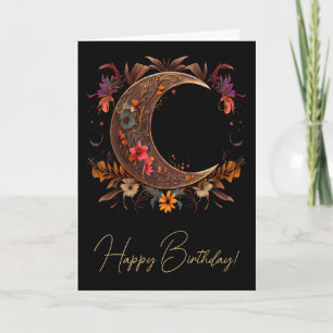 Cartes Pour Fêtes Annuelles Créez votre propre lune de saumons dorés floraux