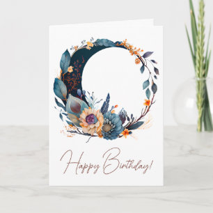 Cartes Pour Fêtes Annuelles Créez votre propre lune Turquoise et dorée