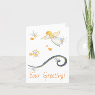 Cartes Pour Fêtes Annuelles Créez votre propre musique de trompette angélique 
