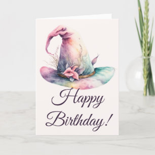 Cartes Pour Fêtes Annuelles Créez votre propre Pastel Rainbow Witch Casquettes