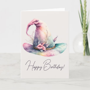 Cartes Pour Fêtes Annuelles Créez votre propre Pastel Rainbow Witch Casquettes