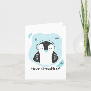 Cartes Pour Fêtes Annuelles Créez votre propre petit pingouin bleu Noël