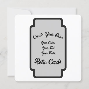 Cartes Pour Fêtes Annuelles Créez votre propre rectangle rétro gris