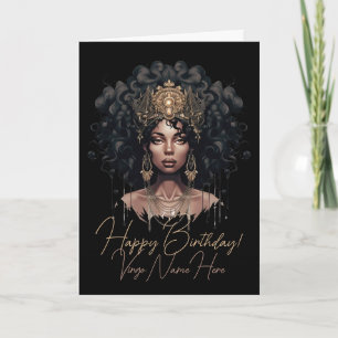 Cartes Pour Fêtes Annuelles Créez Votre Propre Reine Afro-Américaine Vierge