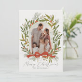 Cartes Pour Fêtes Annuelles Crème arc-en-ciel 2 Photo Noël (Debout devant)