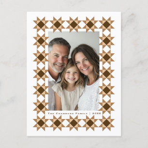 Cartes Pour Fêtes Annuelles Crème cadre nordique Star