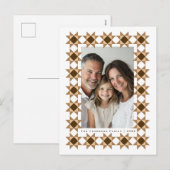 Cartes Pour Fêtes Annuelles Crème cadre nordique Star (Devant / Derrière)