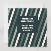 Cartes Pour Fêtes Annuelles Crème de Noël Vert Plantes pots (Dos)