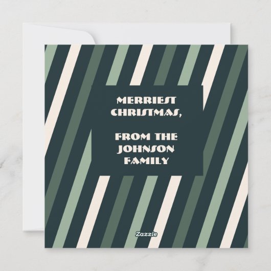 Cartes Pour Fêtes Annuelles Crème de Noël Vert Plantes pots (Dos)