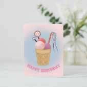 Cartes Pour Fêtes Annuelles Crème glacée Joyeux anniversaire 2 (Debout devant)