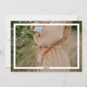 Cartes Pour Fêtes Annuelles Crème neutre simple Bordure en gras 2 grandes phot (Dos)