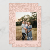 Cartes Pour Fêtes Annuelles Crème Poinsettia Design de Noël (Devant / Derrière)