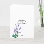 Cartes Pour Fêtes Annuelles Crème Verte Simple Lavande Fête des Mères (Dos)