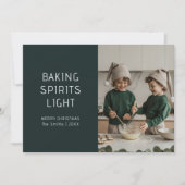 Cartes Pour Fêtes Annuelles Crêpes de Noël Léger Vert moderne (Devant)