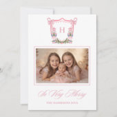 Cartes Pour Fêtes Annuelles Crest de monogramme de casse-noisette très joyeux (Devant)